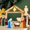 Bright Creations 11 Piece Unfinished Wooden Nativity Scene Set, DIY Christmas Decoration Craft - 2 of 4