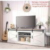 ALAULM Fireplace TV Stand for up to 75" TV, Farmhouse Entertainment Center for Living Room w/Storage Shelves, Remote Control, White - 4 of 4