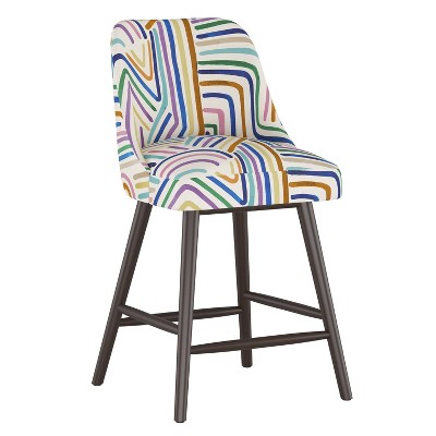 Geller Counter Height Barstool Rainbow Strokes Ochre - Project 62™