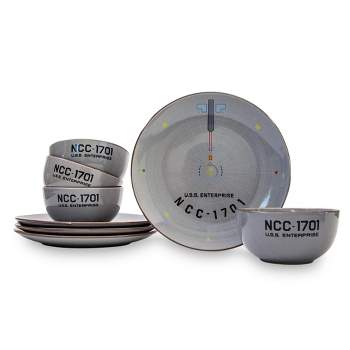 Ukonic Star Trek: The Original Series NCC-1701 Series 8-Piece Ceramic Dinnerware Set