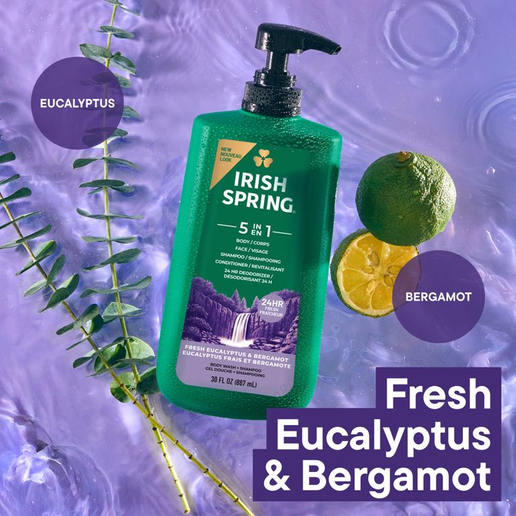 Irish Spring 5-in-1 Body Wash Pump for Men - Fresh Scent - 30 fl oz ...