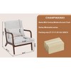 Racxily Mid-Century Modern Accent Chair - Upholstered Reading Chair with Pillow, Sturdy Rubberwood, Ergonomic Comfort for Living Room/Bedroom - 2 of 4