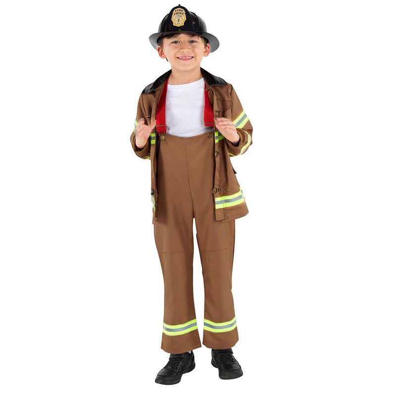 Dress Up America Fireman Costume for Kids - Role Play Firefighter Costume - Small 4-6, 2 of 6