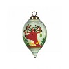 HomeRoots Festive Glitter Reindeer with Lights Hand Painted Mouth Blown Glass Ornament - 3 of 4