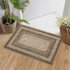 Washable Living Room Rugs Modern Braided Print Area Rug Border Design Accent Rugs for Bedroom Non-Slip Low Pile Area Rug - 3 of 4