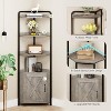 Corner Shelf with Storage Space, 4 Tiers, 180 cm, Standing Corner Shelf with Storage, Industrial Bookcase, Storage Shelf - 4 of 4