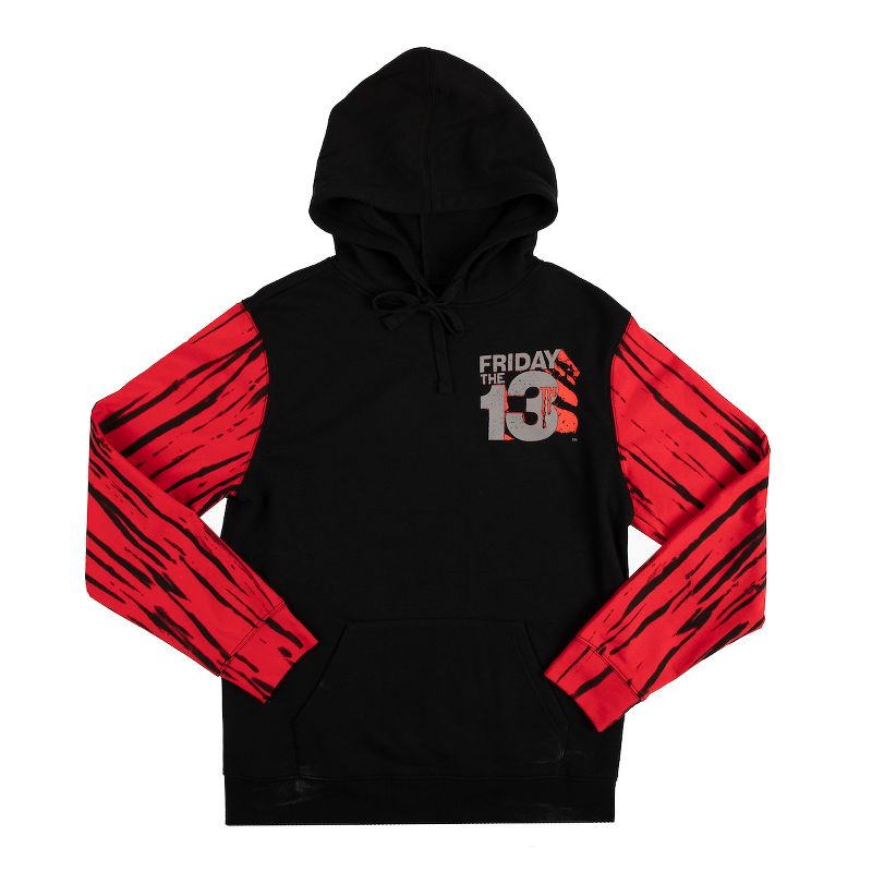 Friday the 13th Double-Sided Adult Red And Black Hoodie, 4 of 7