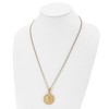 Chisel Stainless Steel and Textured Yellow IP-plated Our Lady of Guadalupe Pendant on a 24" Curb Chain Necklace - 2 of 2