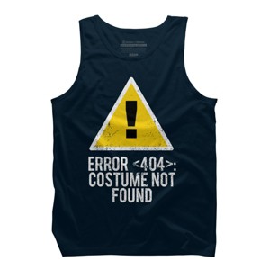 Men's Design By Humans Halloween Error 404 Costume Not Found Apparel By COVI Tank Top - 1 of 3