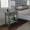 Hasting Home Narrow End Table with Storage Compartment and Shelf - image 4 of 4