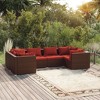 vidaXL Garden Lounge Set Brown, Cinnamon Red - 2 of 4