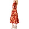 HAPPY BAY Women's Beachwear Swimsuit Coverups for Women Summer Cover Ups for Swimwear Button Up Beach Dress Night T Shirt for Women L-XL Red Floral - 3 of 4