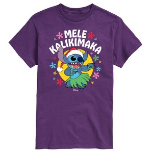 Men's - Lilo and Stitch - Mele Kalikimaka Short Sleeve Graphic T-Shirt - 1 of 4