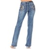Women's Angel Cross Distressed Jean - Bus Stop - 3 of 4