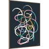 Amanti Art 32"x42" Color Lines by Dan Hobday Framed Canvas Wall Art Print: Modern Abstract Lithograph, Bronze Frame - 2 of 4
