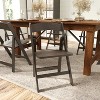 Merrick Lane Set of 2 Solid Wood Dining Chairs with Foldable Design and Elegant Finish - image 2 of 4