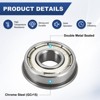 Unique Bargains Chrome Steel Multipurpose Use Flanged Ball Bearing 10 1/4" x 5/8" x 13/64 - 2 of 4