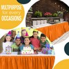 Crown Display 6 pack Disposable Plastic Tableskirts - 29" x 14 Ft ruffled Table Skirt with Adhesive Strip - 6 Count - 2 of 4
