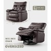 Recliner Chair - PU Leather Large Manual Recliner for Adults, 1.5X Sponge Filling and Easy Recline Mechanism - 2 of 4
