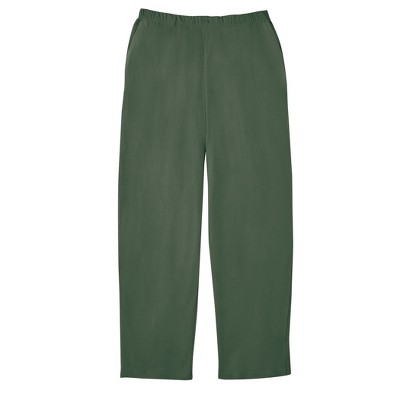 Collections Etc Elastic Waistband with Side Pockets Cotton Knit Pants