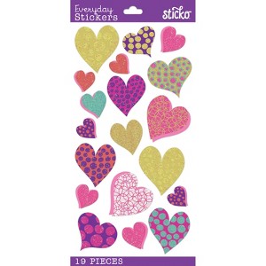 Sticko Themed Stickers - Heart Circles, 19pcs - 1 of 1