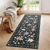 Floral Rug, Washable Low-Pile Rug for Kitchen & Hallway, Easy-Clean Non-Slip Mat to Enhance Comfort in Bedroom - 3 of 4