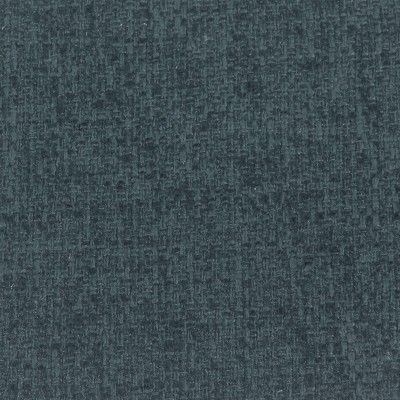 Navy Textured Fabric Square Storage Ottoman with Walnut Legs