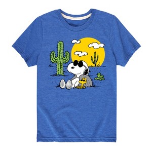 Boys' - Peanuts - Snoopy and Woodstock Short Sleeve Graphic T-Shirt - 1 of 4