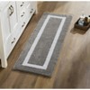 Hotel Bath Rug 100% Premium Cotton Tufted Two Tone Reversible Bathroom Rug, Soft & Water Absorbent, Machine Washable Bath Mat - 2 of 4