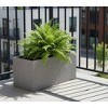 Vioscapes Rectangular Coffee Bean Husk and Recycled Plastic Outdoor Planter Box Gray 20"x10" - 4 of 4