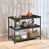 Kitchen Island with 3 Shelves, Island Table, 47.2 Inches Width Kitchen Shelf with Large Worktop, Stable Steel Structure, Industrial, Easy to Assemble - image 2 of 4