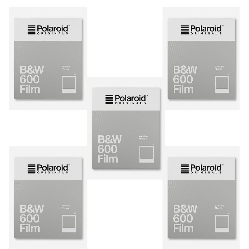 Polaroid Originals B&W 600 Instant Camera Film (8 Exposures/Pack of 5), 1 of 4