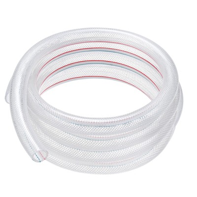 Unique Bargains Clear Braided Tube PVC High Pressure Industrial Tubing 1 Pc