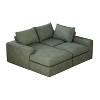 Corduroy L-Shaped Modular Sectional Sofa with Chaise, 4-Piece Cloud Couch with Neck Support Pillows and Deep Cushions for Living Room and Bedroom - 4 of 4