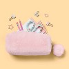 Pencil Pouch Pink Faux Fur - up&up™ - 2 of 4