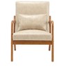 CAVINAS Accent Chairs for Bedroom, Modern Accent Chair, Solid Wood Padding Lounge Armchairs With One Pillow for Living Room, Guest Room - 4 of 4