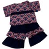 Doll Clothes Superstore Handmade Red, White & Blue Rainbow Short Set for 18-Inch Girl Dolls - 4 of 4