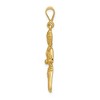 Black Bow Jewelry 14k Yellow Gold Large Virgo the Virgin Zodiac Pendant - 2 of 4
