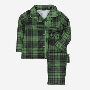 Leveret Kids Two Piece Button Down Christmas Pajamas - 1 of 4