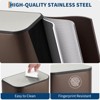 Stainless Steel Kitchen Trash Can with Soft-Close Lid, Rectangular Step-on Garbage Can with Matte Fingerprint-Resistant Finish - 4 of 4