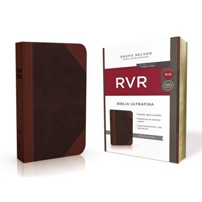  Santa Biblia Reina Valera Revisada (Rvr) Ultrafina, Café Clásica - (Leather Bound) 