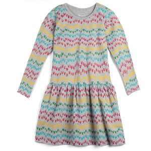 Mightly Toddler Fair Trade Organic Cotton Long Sleeve Drop Waist Dress - 1 of 3