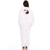 #followme Womens One Piece Christmas Themed Adult Bodysuit Faux Shearling Hoody Winter Pajamas - 4 of 4