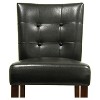 Set of 2 24" Alexandra Button Tufted Counter Height Barstool Dark Brown - Inspire Q - image 2 of 4