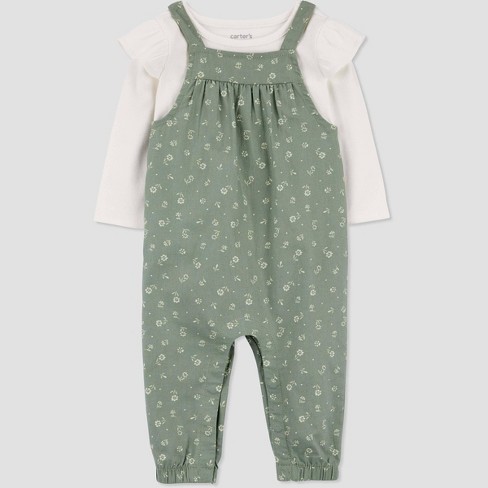 Cute Ivory Floral Overalls - All Bottoms