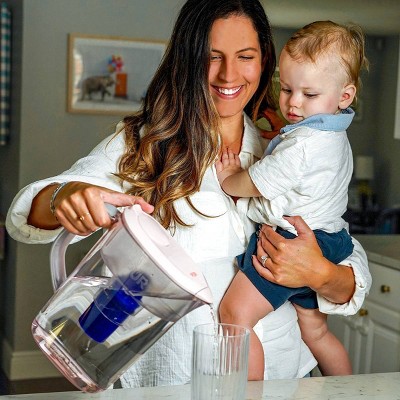 Blush 7-Cup Water Filter Pitcher with BPA-Free Plastic