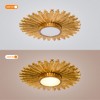 Parrot Uncle 21.6" Modern Gold LED Flush Mount Ceiling Light - 3 of 4