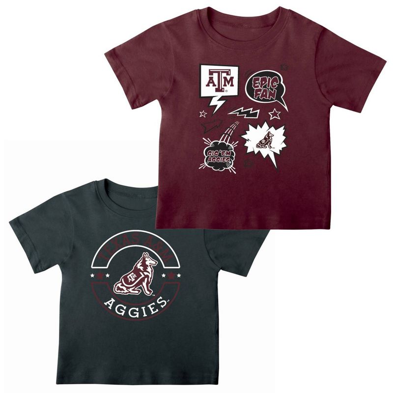 NCAA Texas A&#38;M Aggies Toddler Boys&#39; 2pk T-Shirt, 1 of 4