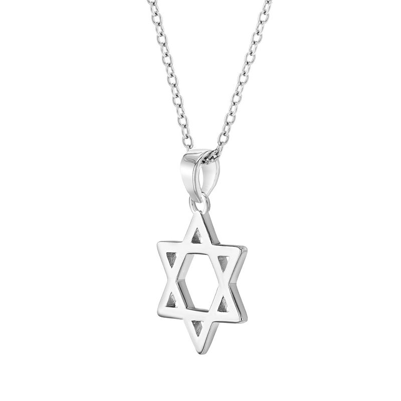 Girls' Star of David Sterling Silver Necklace - In Season Jewelry, 2 of 5
