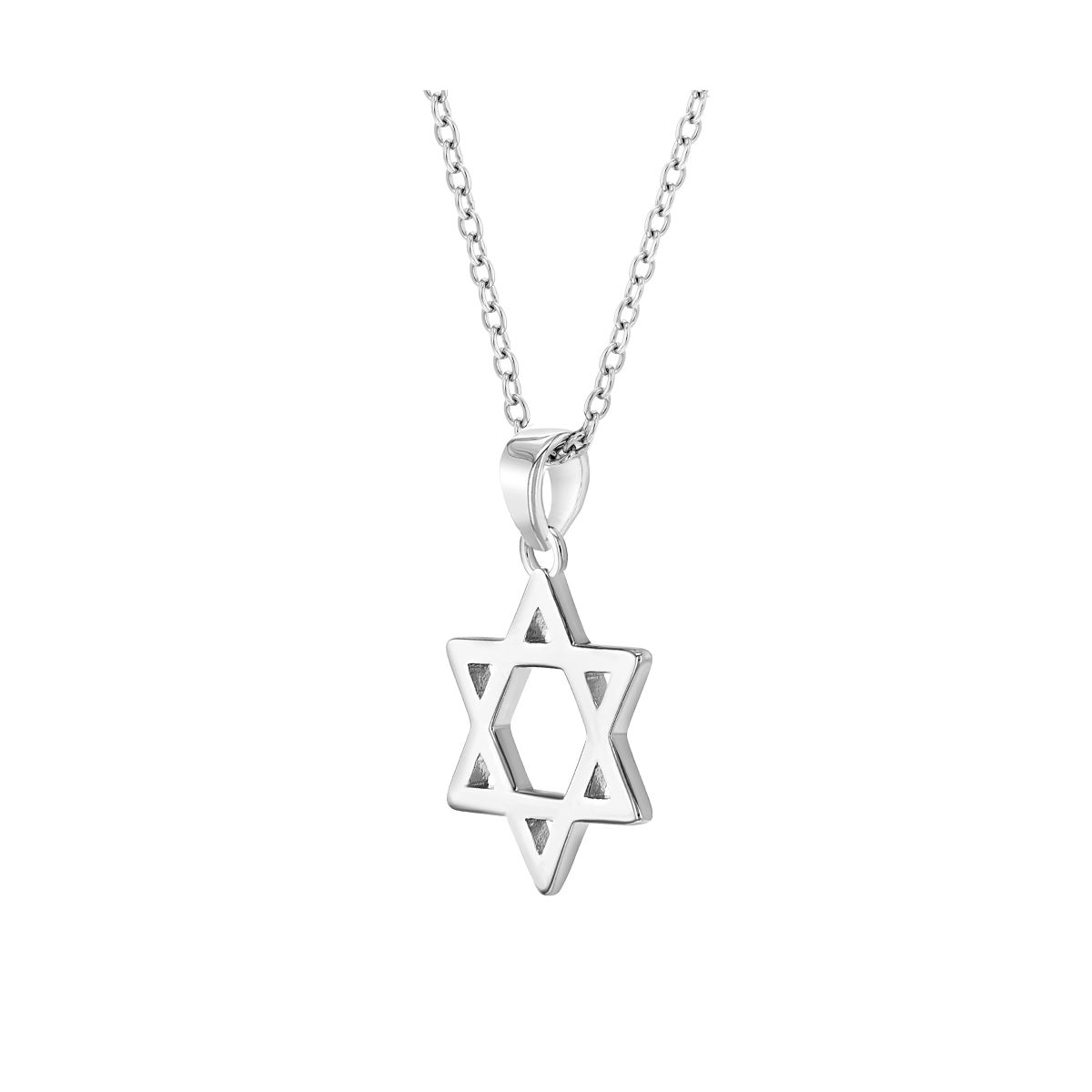 Girls' Star of David Sterling Silver Necklace - In Season Jewelry - thumbnail 2